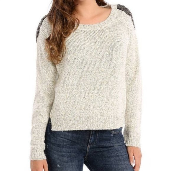 NWOT Guess Maria Cream and Gold Wool Sweater | Size M - Picture 1 of 8